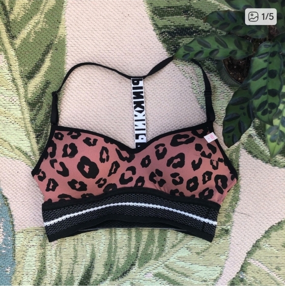 Victoria's Secret Pink Cheetah Print Sports Bra Small - Picture 8 of 8